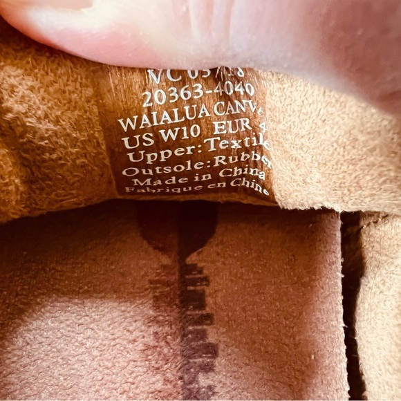 OluKai Waialua Canvas Shoes with Anatomical Footbed Charcoal Gray SIZE 10 - Picture 8 of 12